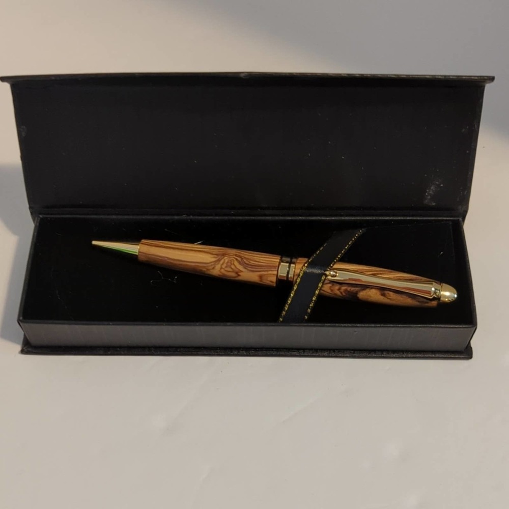 Custom Hand-turned Bethlehem Olivewood Pen in Gift Box